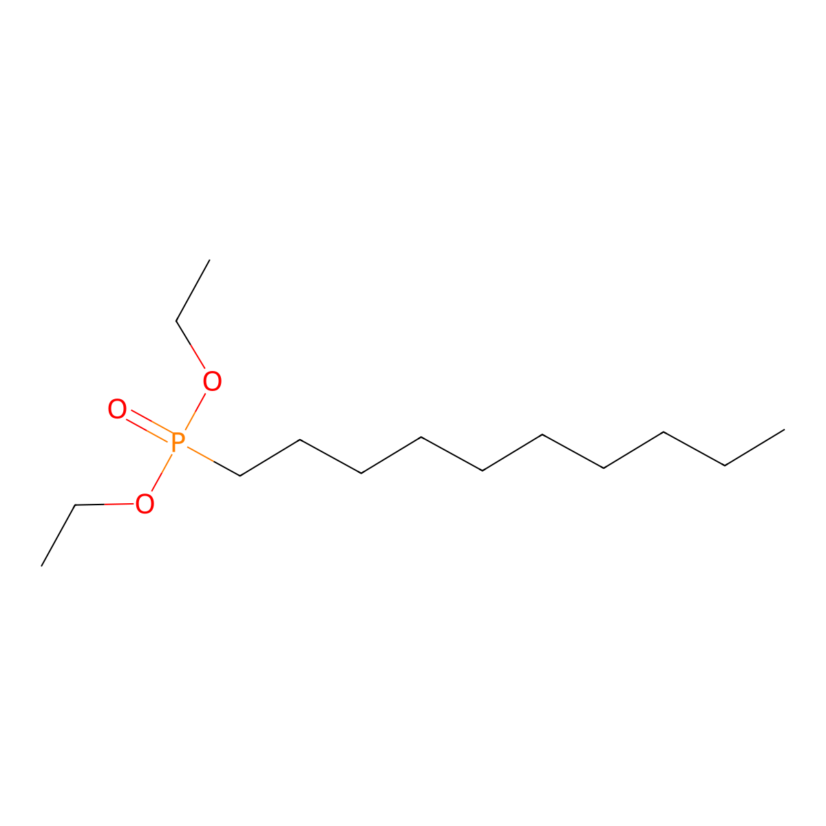 Diethyl decylphosphonate molecular structure, CAS 16165-68-7