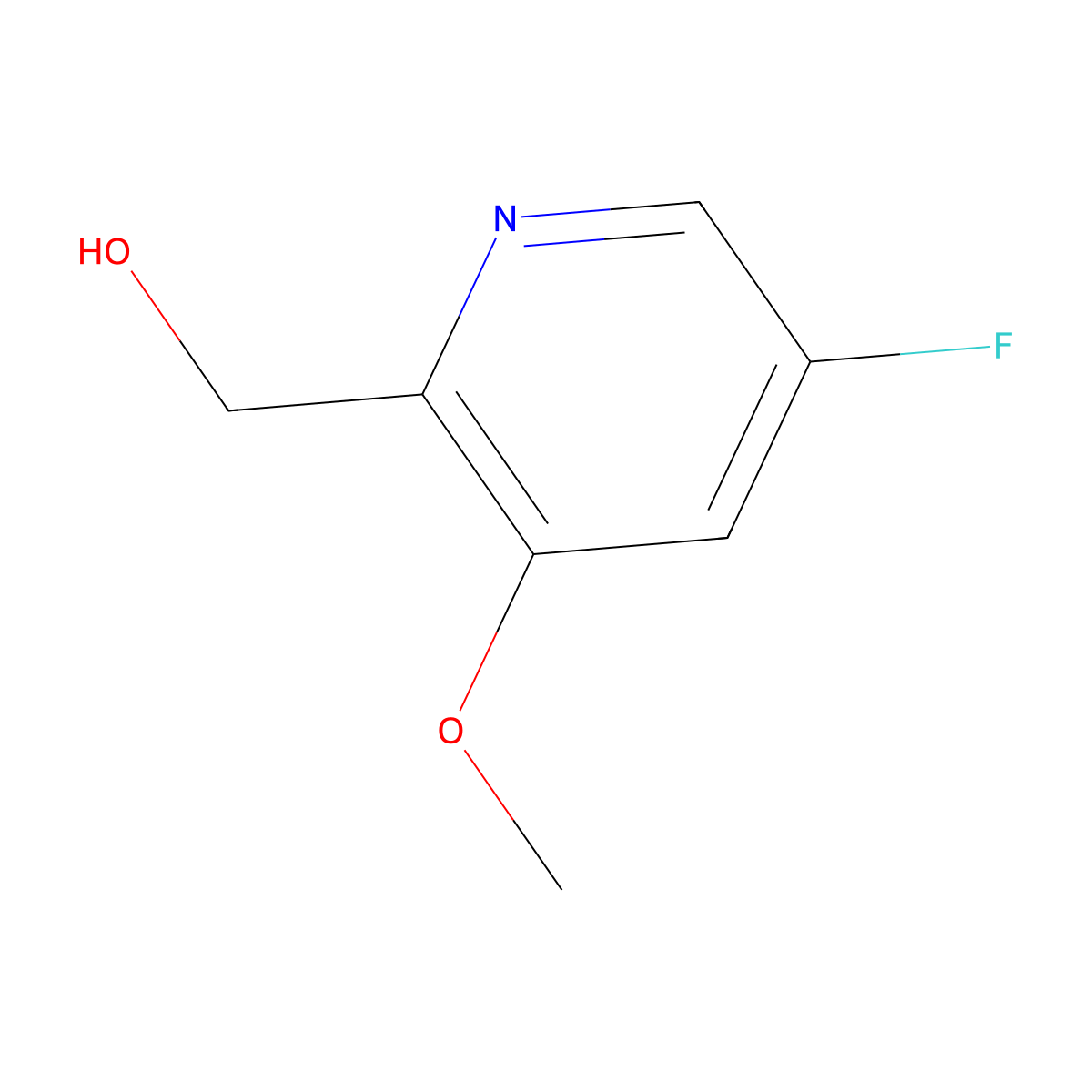 (5-Fluoro-3-methoxypyridin-2-yl)methanol molecular structure, CAS 1616500-60-7
