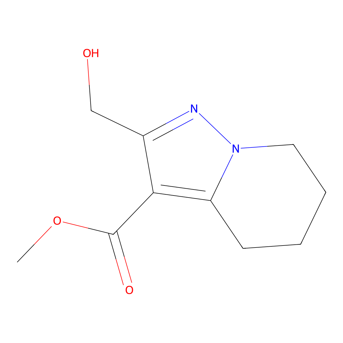 Methyl 2-(hydroxymethyl)-4,5,6,7-tetrahydropyrazolo[1,5-a]pyridine-3-carboxylate molecular structure, CAS 1616500-61-8