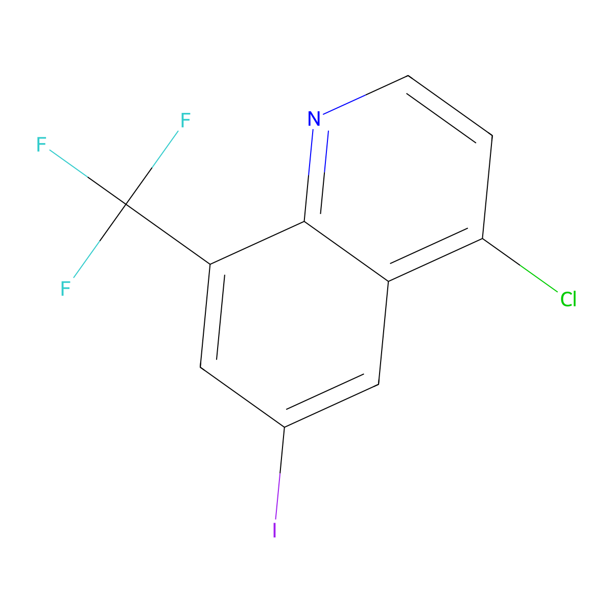 4-Chloro-6-iodo-8-(trifluoromethyl)quinoline molecular structure, CAS 1616500-67-4