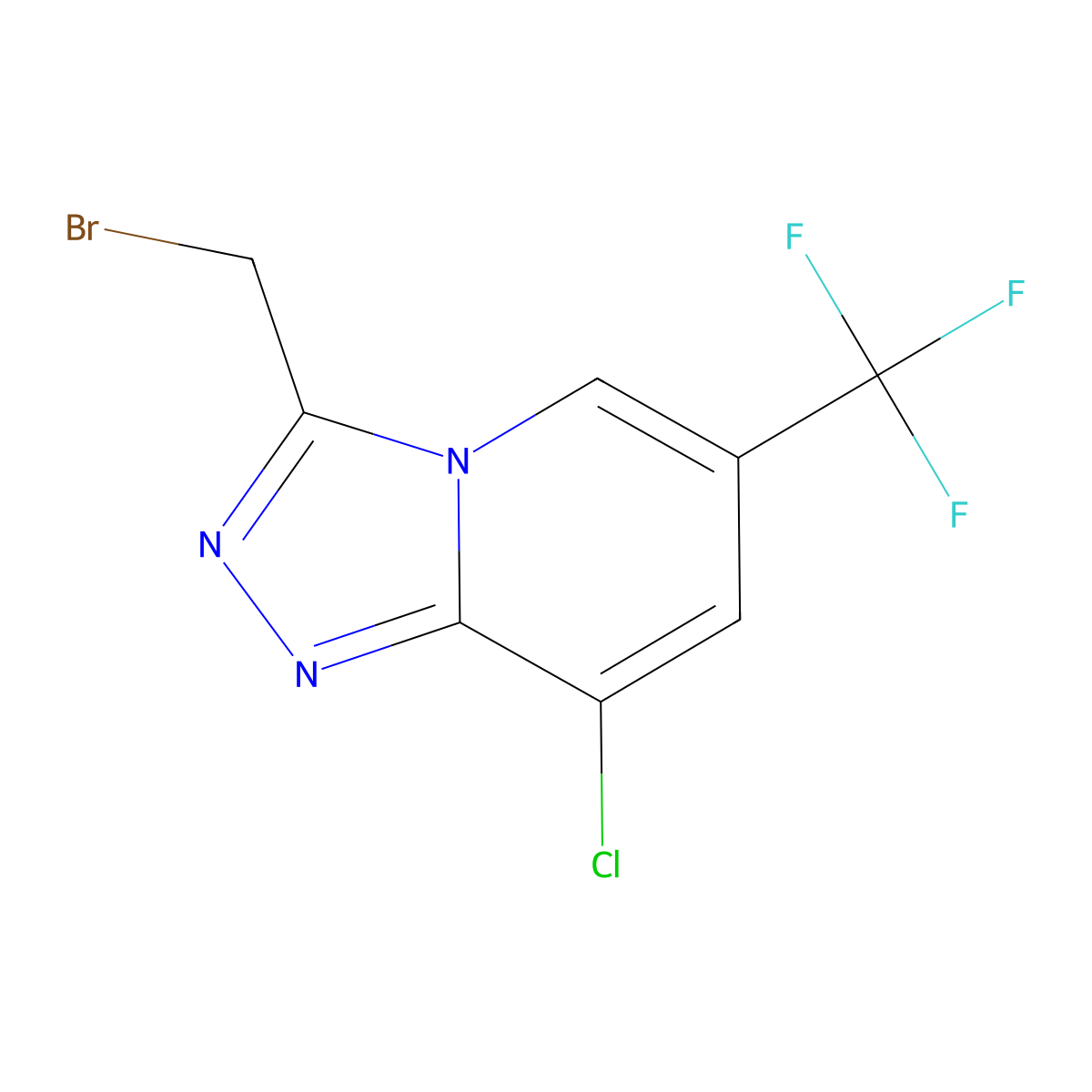 3-(Bromomethyl)-8-chloro-6-(trifluoromethyl)-[1,2,4]triazolo[4,3-a]pyridine molecular structure, CAS 1616500-70-9