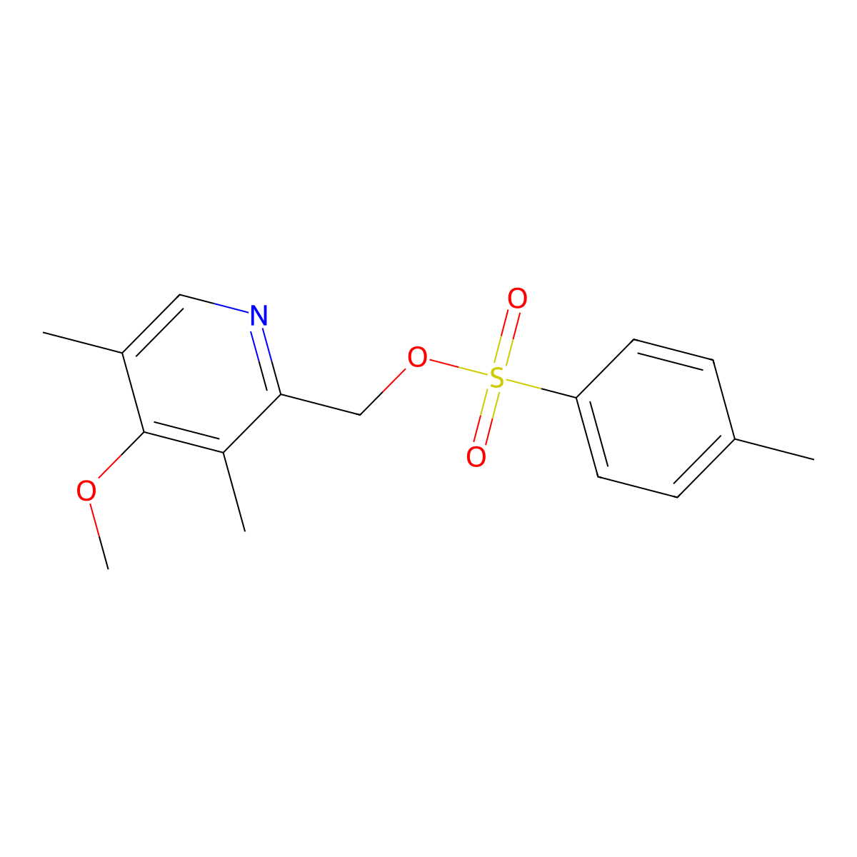 (4-Methoxy-3,5-dimethylpyridin-2-yl)methyl 4-methylbenzene-1-sulfonate molecular structure, CAS 1616503-57-1