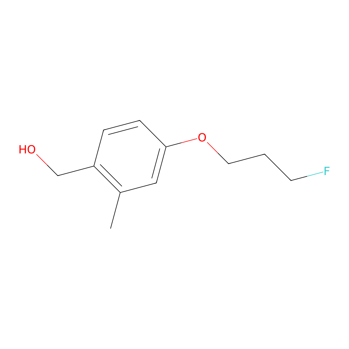 (4-(3-Fluoropropoxy)-2-methylphenyl)methanol molecular structure, CAS 1616507-85-7