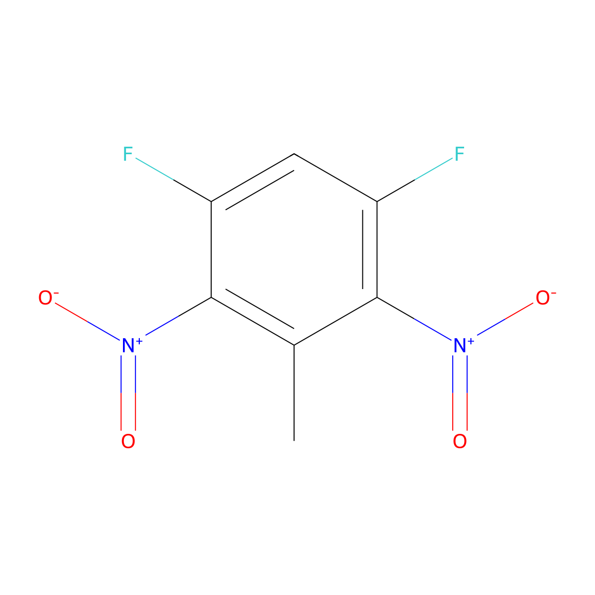 1,5-Difluoro-3-methyl-2,4-dinitrobenzene molecular structure, CAS 1616526-79-4