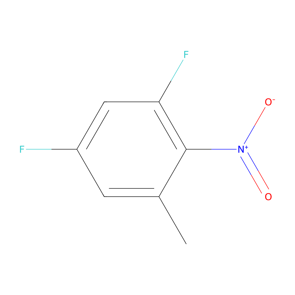 1,5-Difluoro-3-methyl-2-nitrobenzene molecular structure, CAS 1616526-80-7