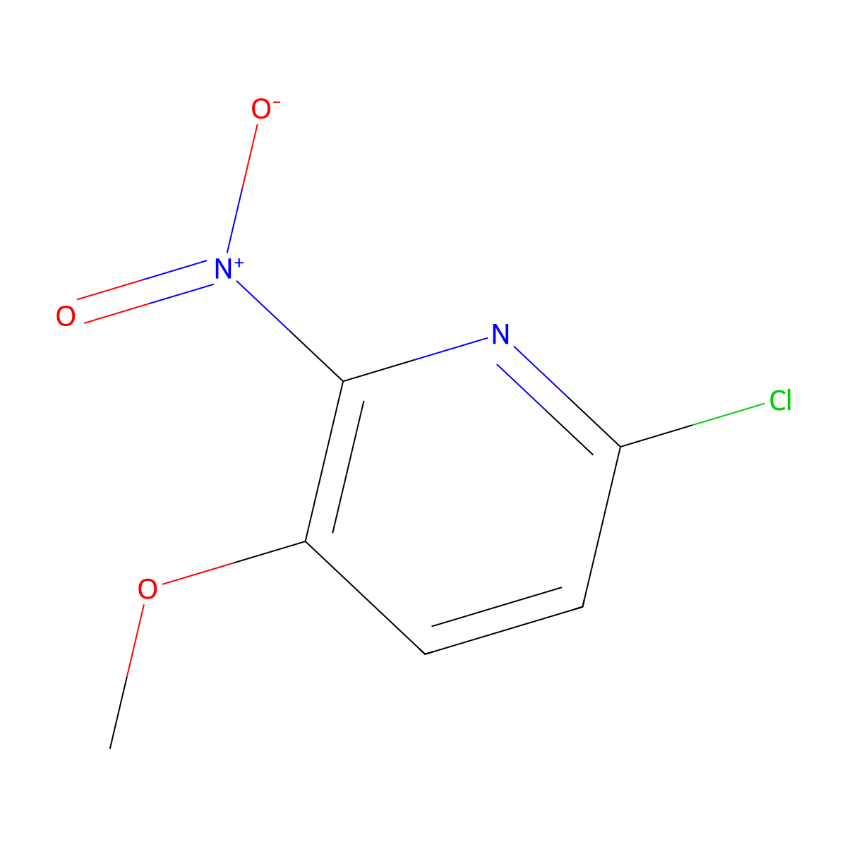 6-Chloro-3-methoxy-2-nitropyridine molecular structure, CAS 1616526-81-8