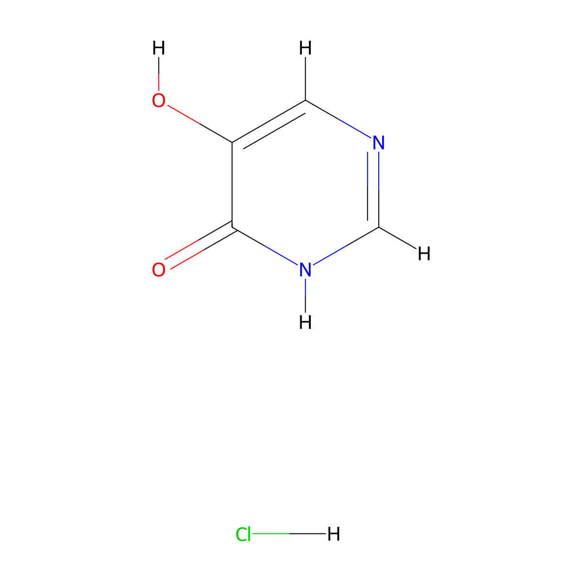 5-Hydroxypyrimidin-4(3H)-one hydrochloride molecular structure, CAS 1616526-82-9