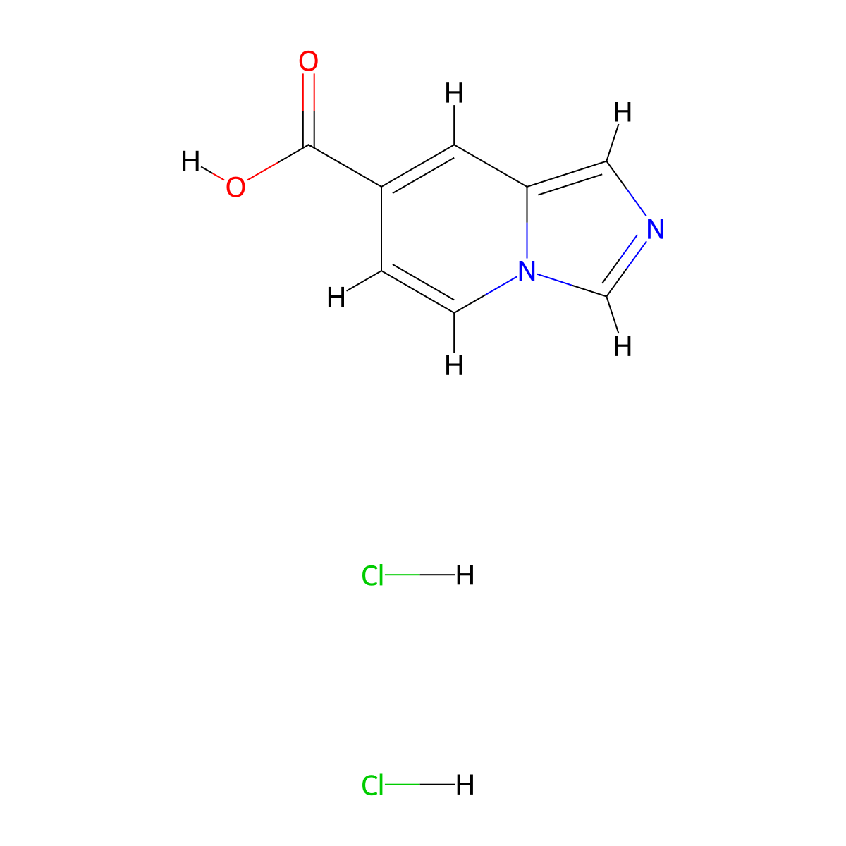 Imidazo[1,5-a]pyridine-7-carboxylic acid dihydrochloride molecular structure, CAS 1616526-83-0