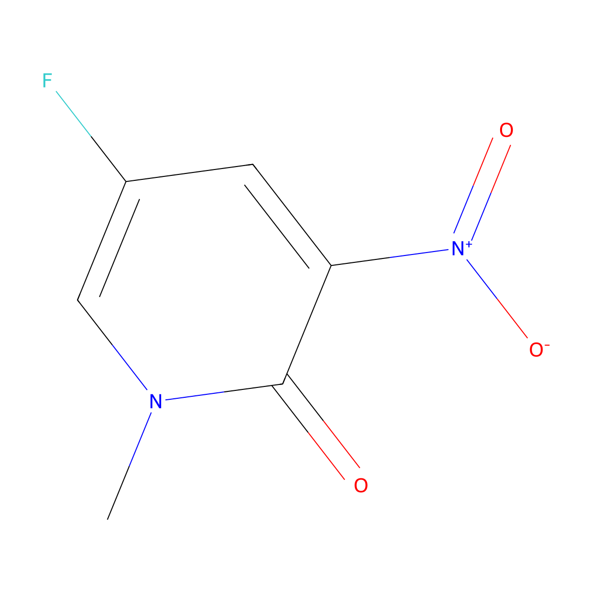 5-Fluoro-1-methyl-3-nitropyridin-2(1H)-one molecular structure, CAS 1616526-85-2