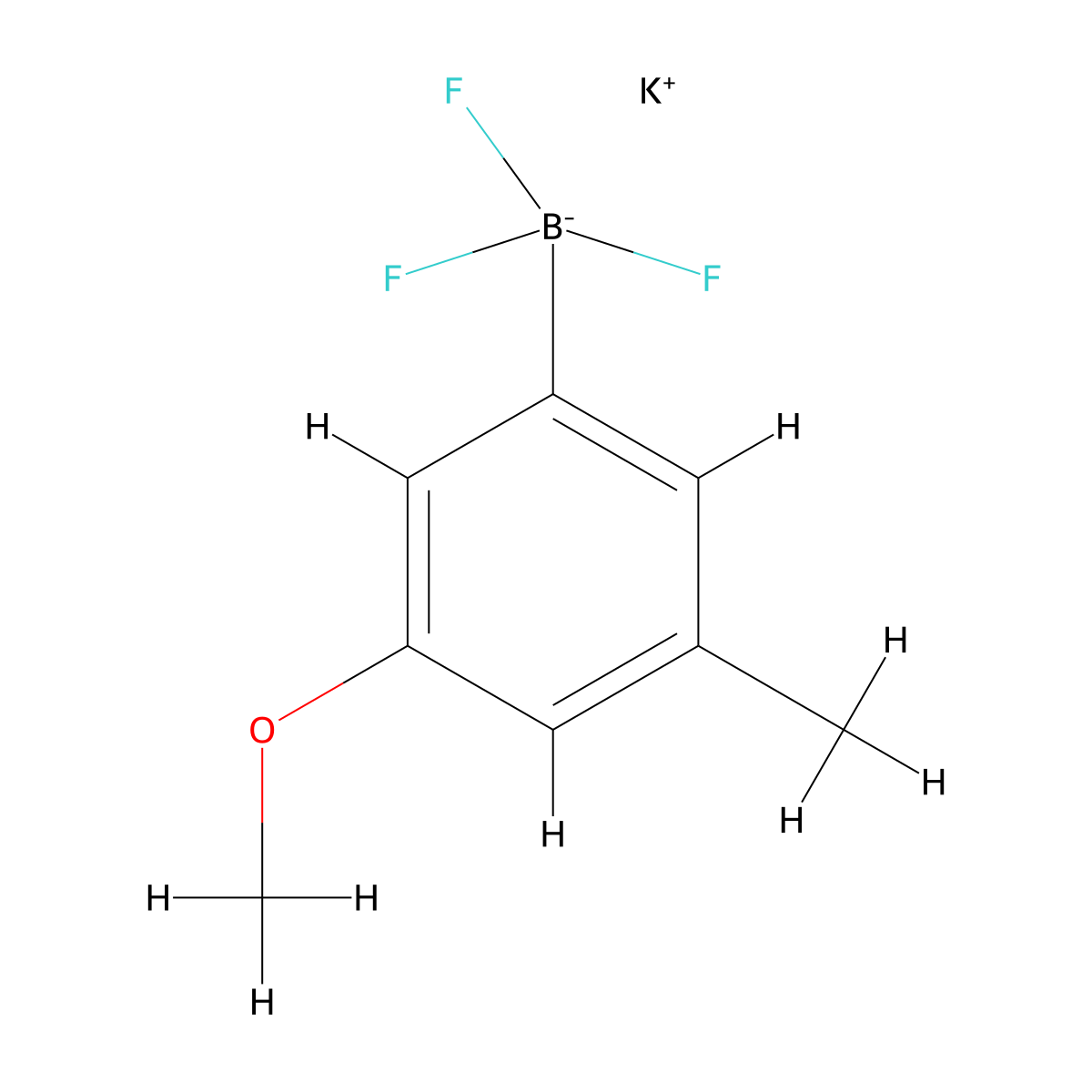 Potassium trifluoro(3-methoxy-5-methylphenyl)boranuide molecular structure, CAS 1616634-81-1
