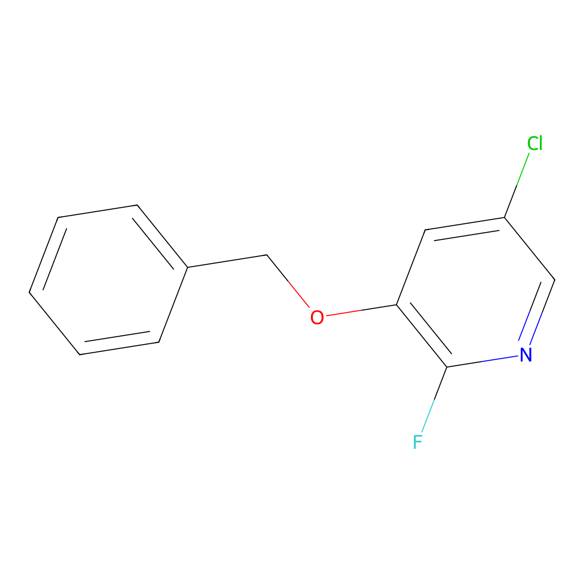3-(Benzyloxy)-5-chloro-2-fluoropyridine molecular structure, CAS 1616667-42-5