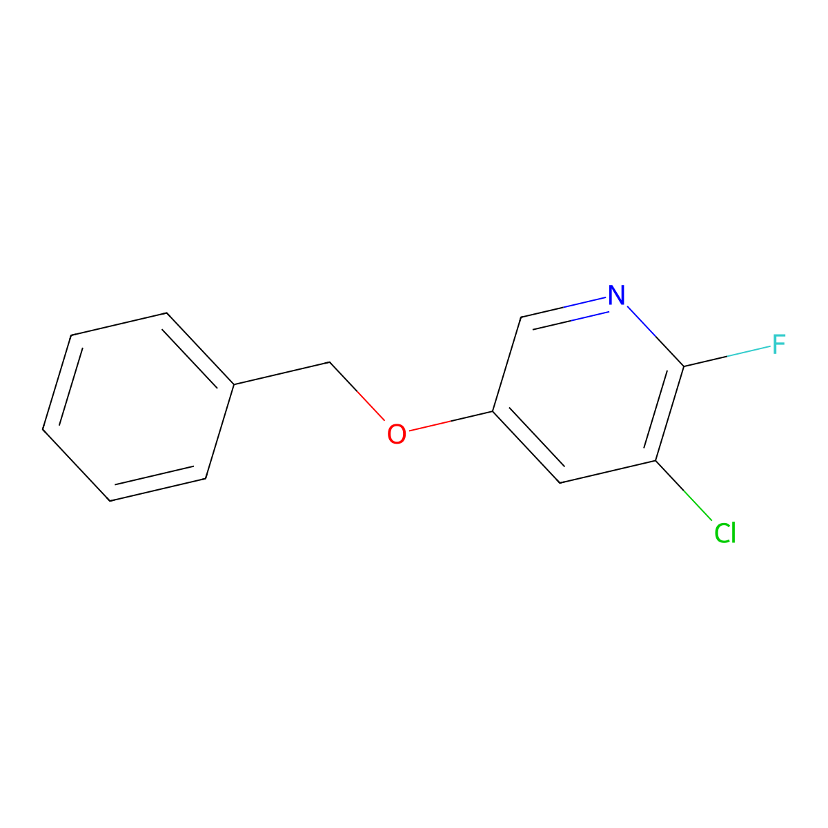 5-(BenZyloxy)-3-chloro-2-fluoropyridine molecular structure, CAS 1616667-47-0