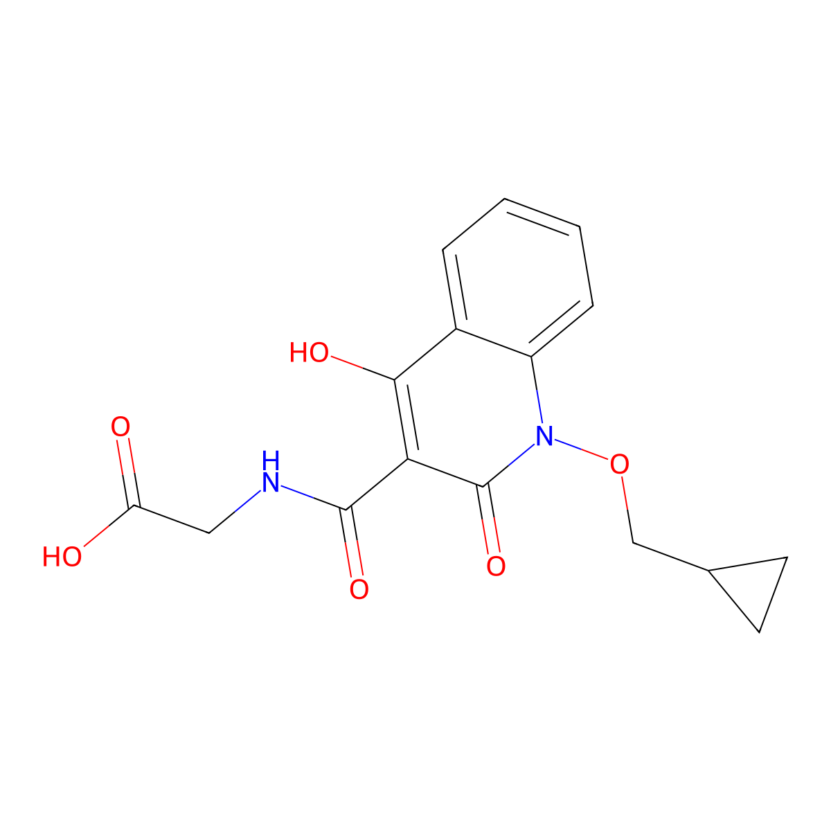 Desidustat molecular structure, CAS 1616690-16-4