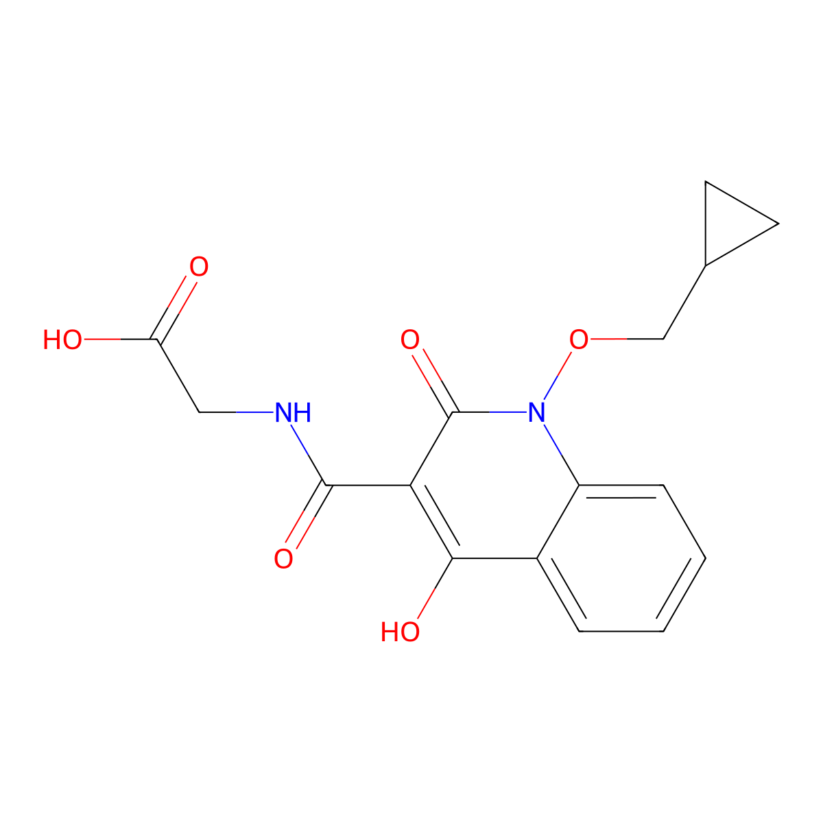 Desidustat molecular structure, CAS 1616690-16-4