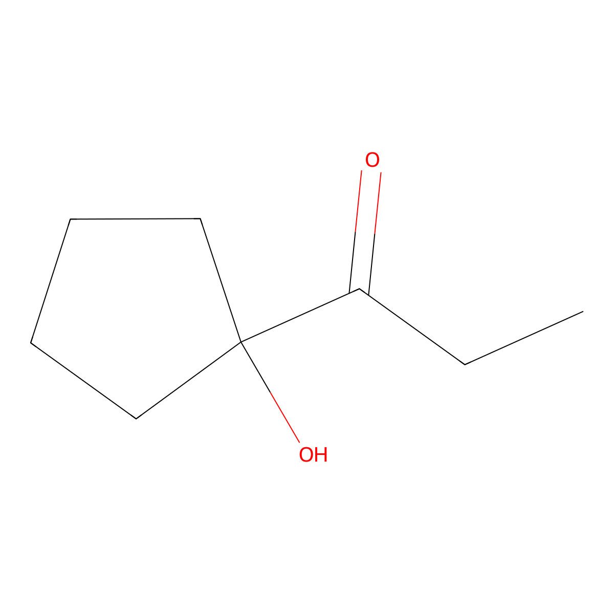 1-(1-Hydroxycyclopentyl)propan-1-one molecular structure, CAS 16167-45-6