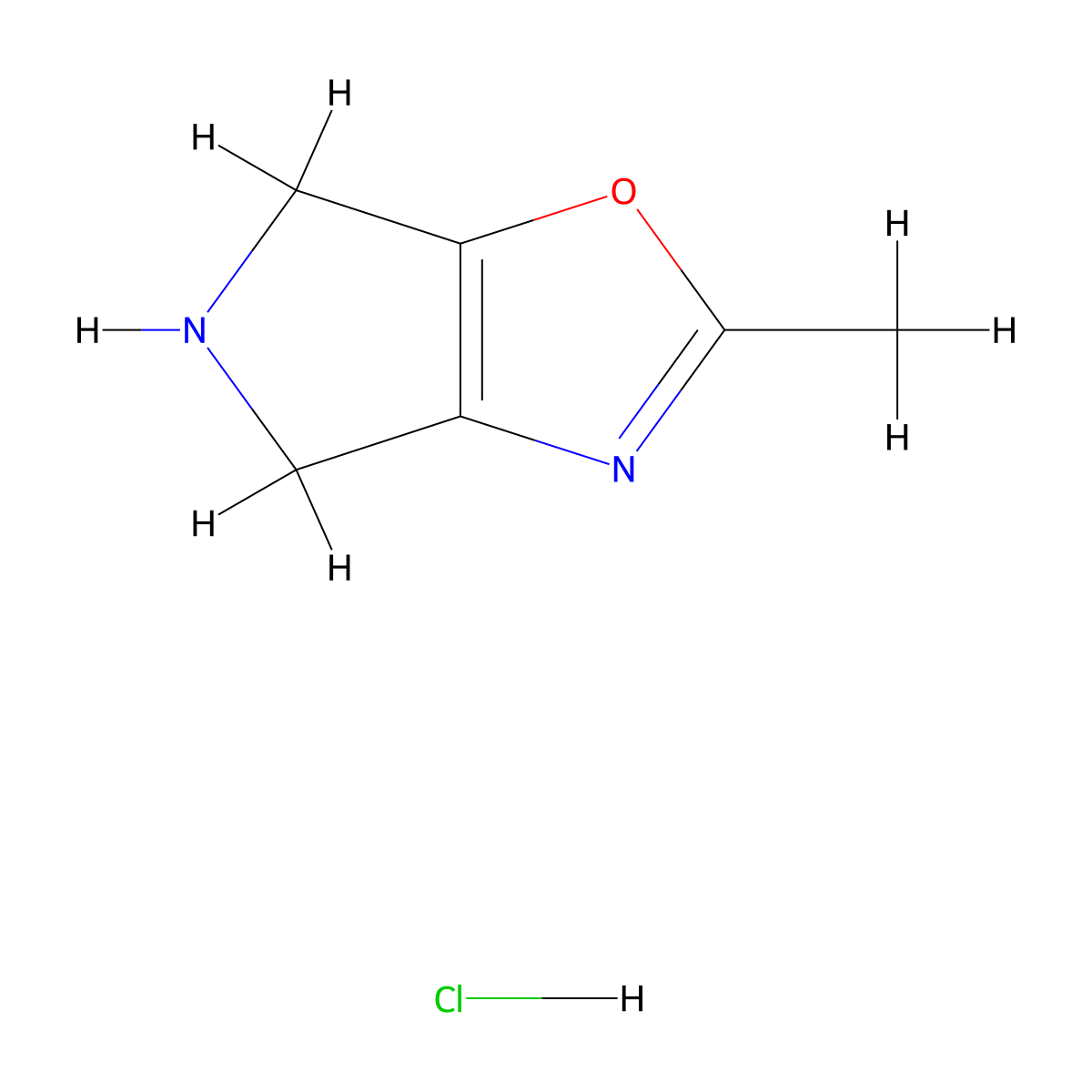 2-Methyl-5,6-dihydro-4H-pyrrolo[3,4-d]oxazole hydrochloride molecular structure, CAS 1616709-79-5