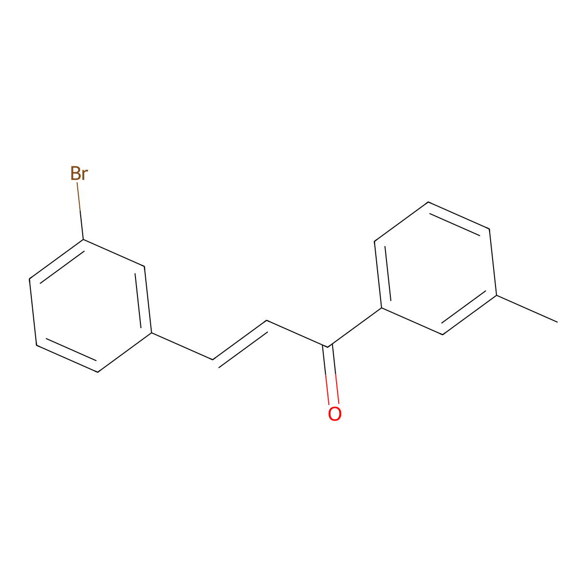(2E)-3-(3-Bromophenyl)-1-(3-methylphenyl)prop-2-en-1-one molecular structure, CAS 1616723-48-8