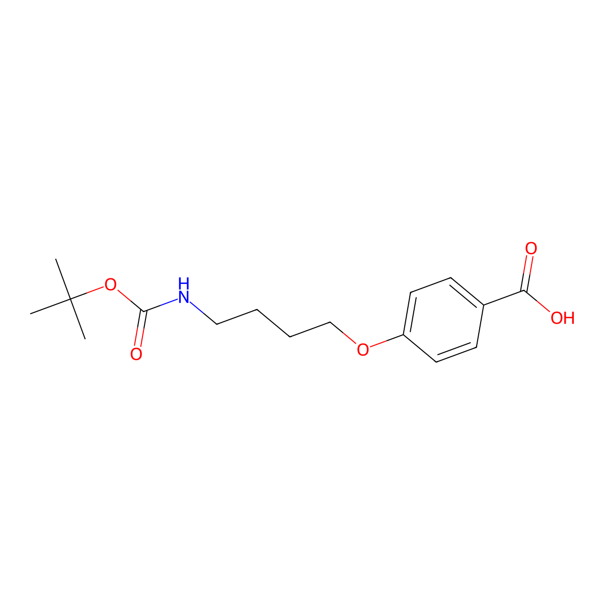 4-(4-{[(Tert-butoxy)carbonyl]amino}butoxy)benzoic acid molecular structure, CAS 1616779-72-6