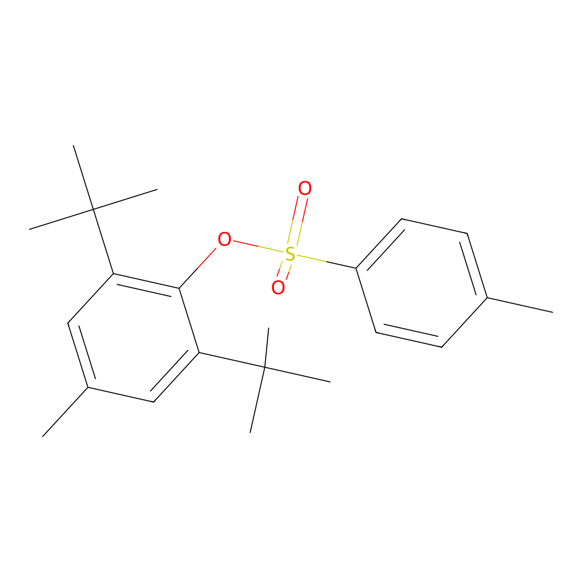 2,6-Di-tert-butyl-4-methylphenyl 4-methylbenzene-1-sulfonate molecular structure, CAS 1616795-47-1