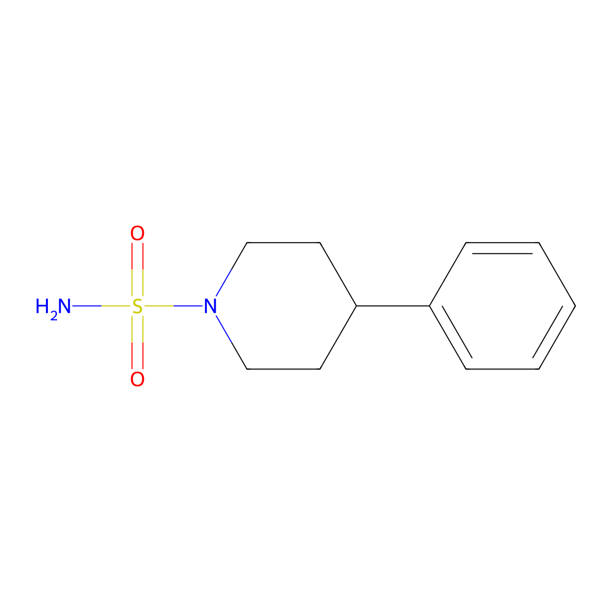 1-Piperidinesulfonamide, 4-phenyl- molecular structure, CAS 16168-22-2