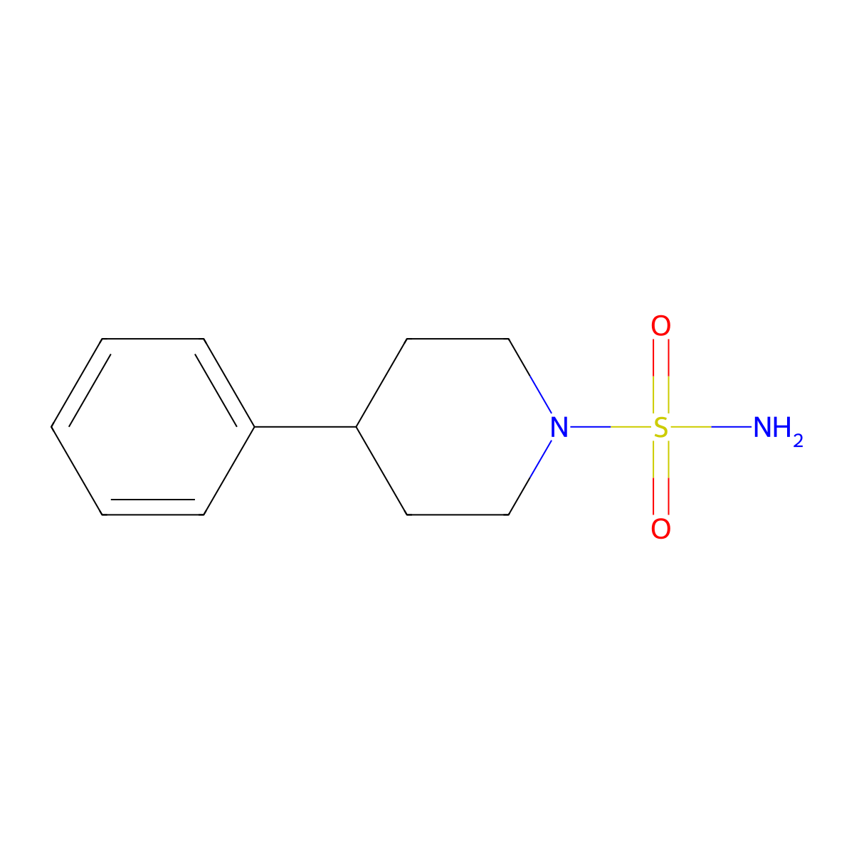 1-Piperidinesulfonamide, 4-phenyl- molecular structure, CAS 16168-22-2