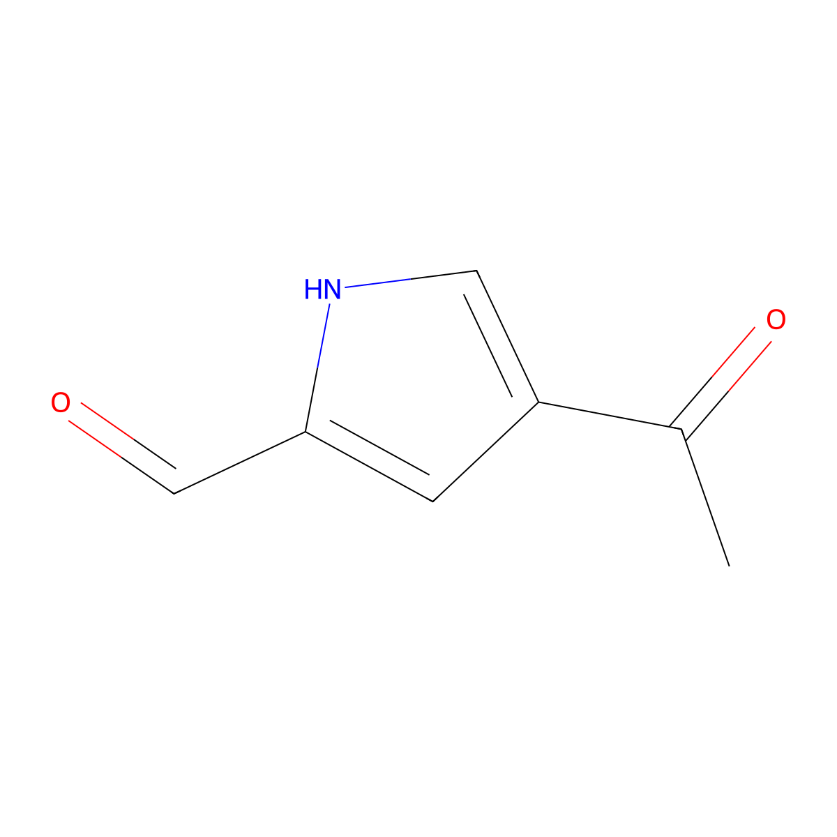 4-Acetyl-1H-pyrrole-2-carboxaldehyde molecular structure, CAS 16168-92-6