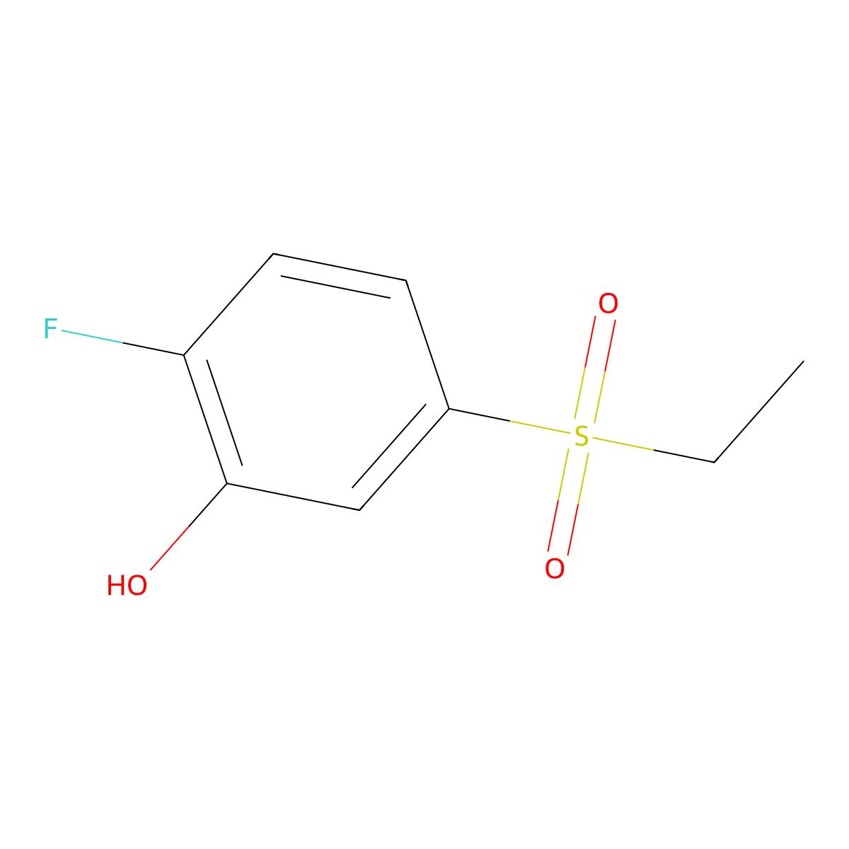 5-Ethanesulfonyl-2-fluoro-phenol molecular structure, CAS 1616800-98-6