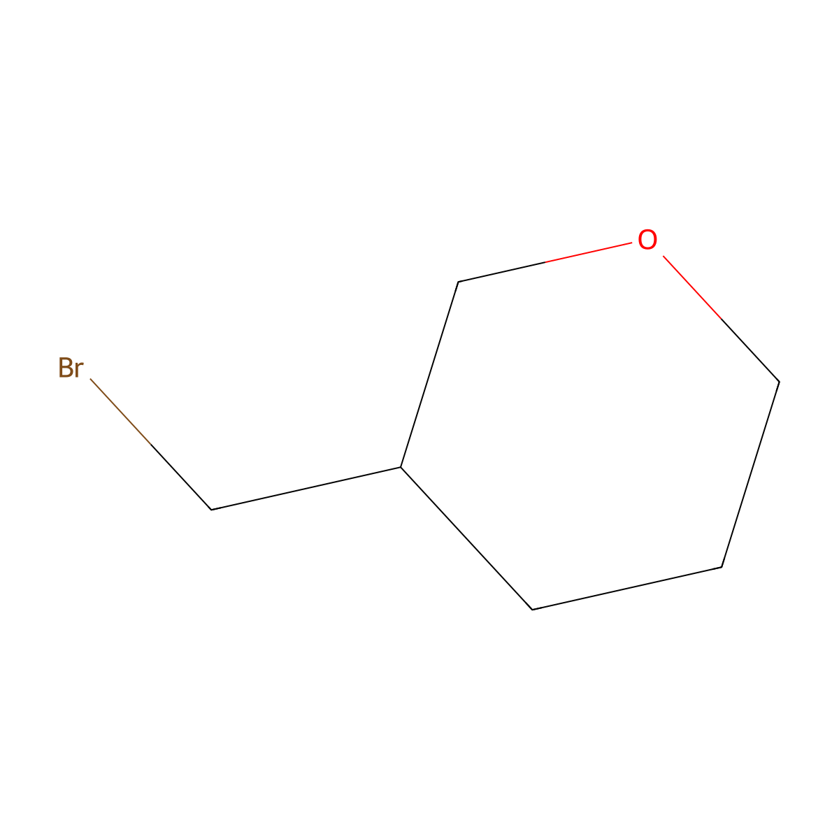 (R)-3-(Bromomethyl)tetrahydro-2H-pyran molecular structure, CAS 1616805-74-3