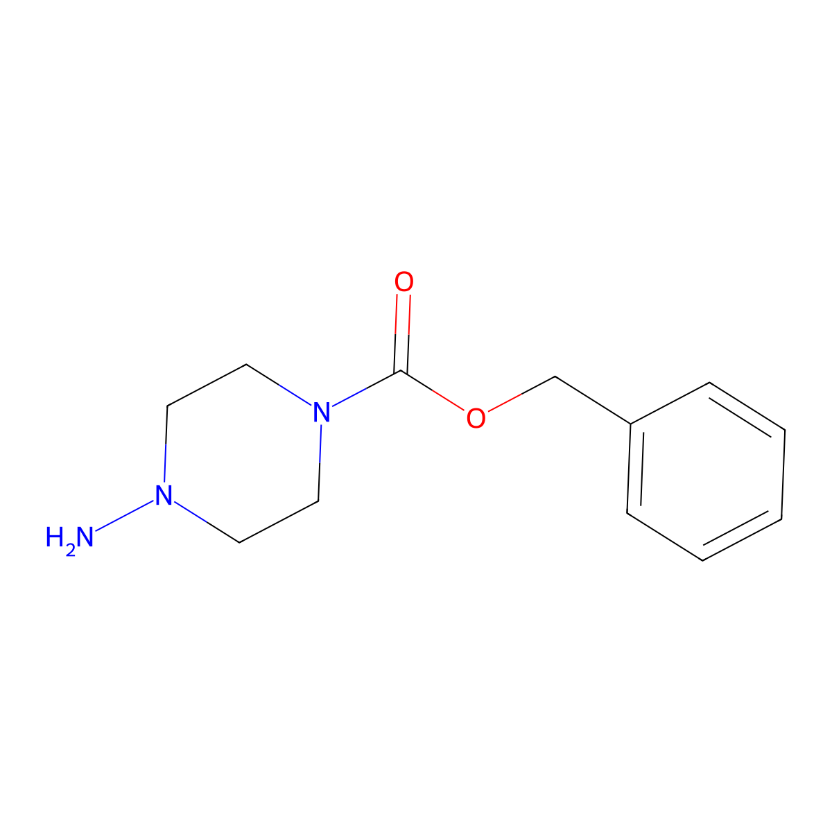 Benzyl 4-aminopiperazine-1-carboxylate molecular structure, CAS 161683-15-4