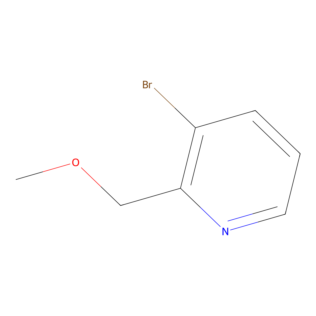3-Bromo-2-(methoxymethyl)pyridine molecular structure, CAS 1616830-74-0