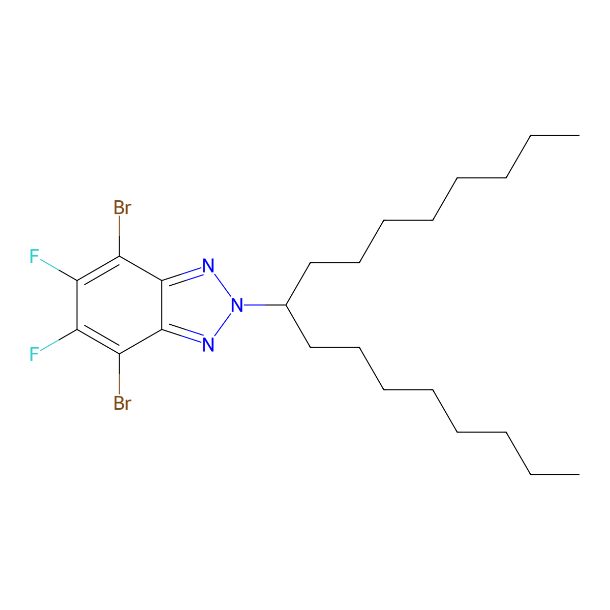 4,7-Dibromo-5,6-difluoro-2-(heptadecan-9-yl)-2H-benzo[d][1,2,3]triazole molecular structure, CAS 1616860-69-5