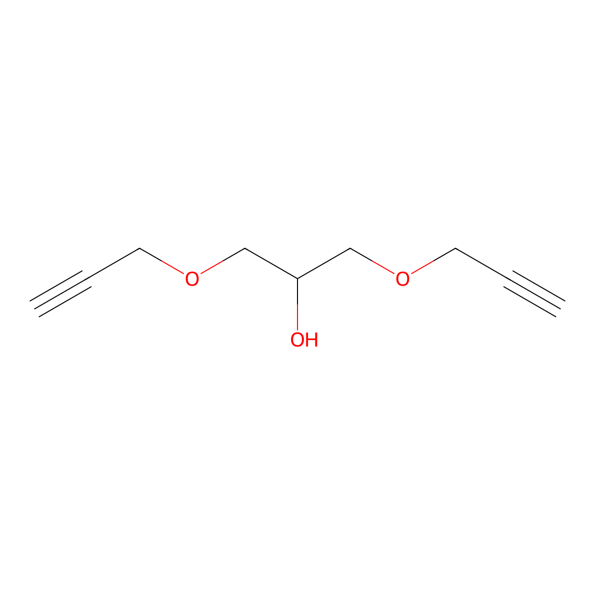 2-Propanol, 1,3-bis(2-propyn-1-yloxy)- molecular structure, CAS 16169-22-5