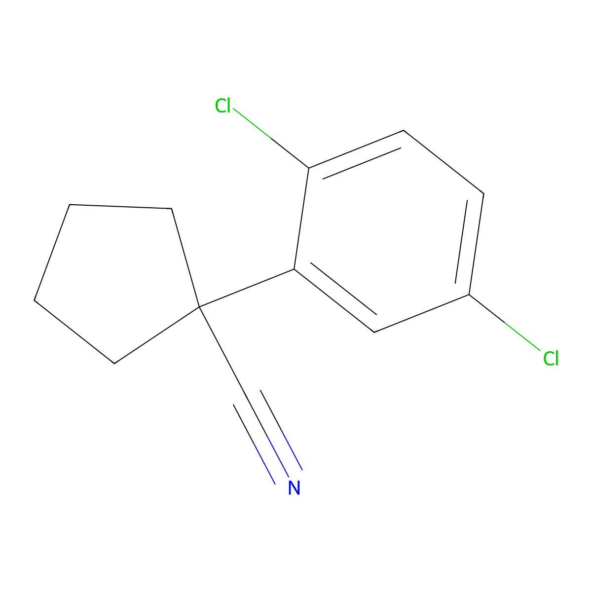1-(2,5-Dichlorophenyl)cyclopentane-1-carbonitrile molecular structure, CAS 1616924-00-5