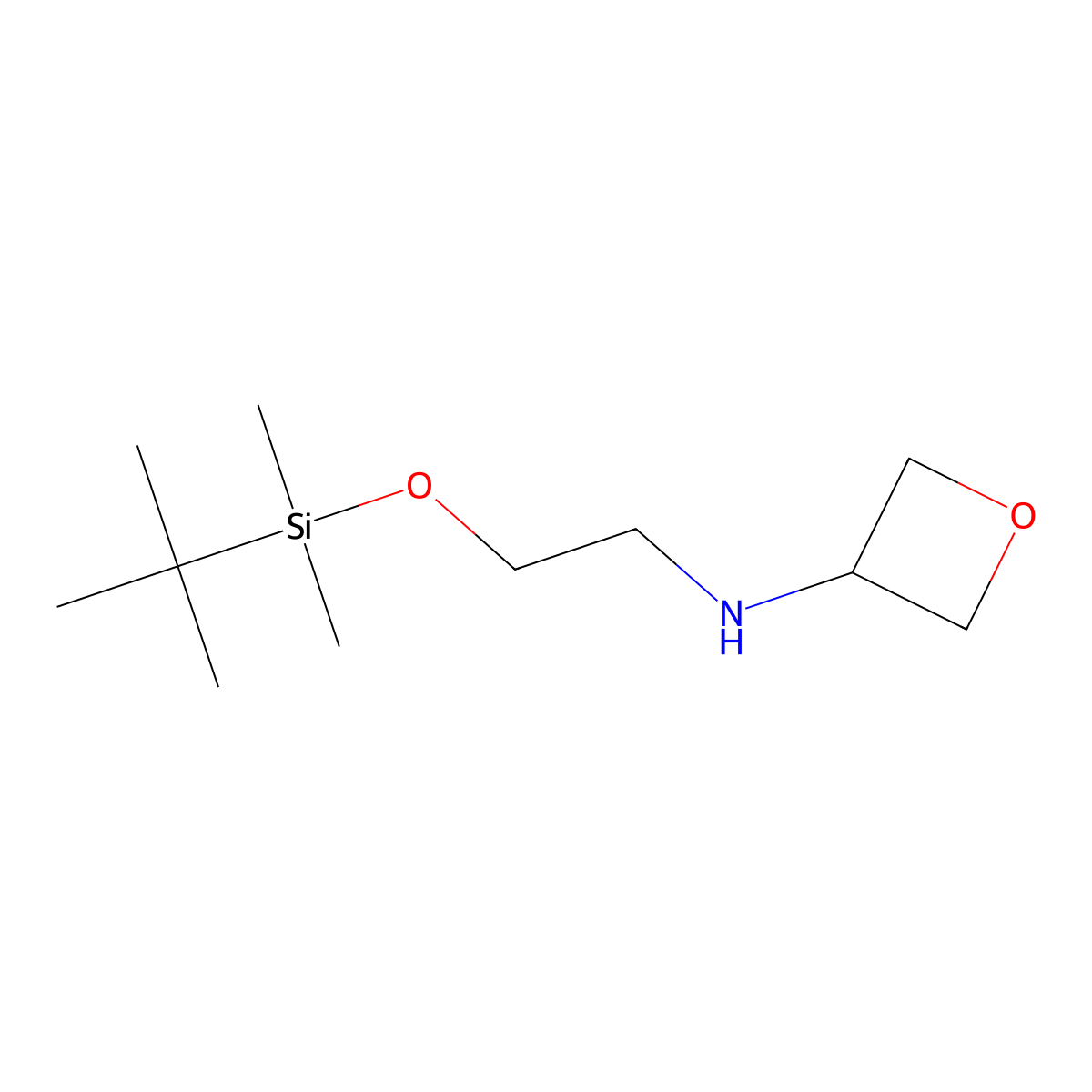 N-[2-[tert-butyl(dimethyl)silyl]oxyethyl]oxetan-3-amine molecular structure, CAS 1616924-64-1
