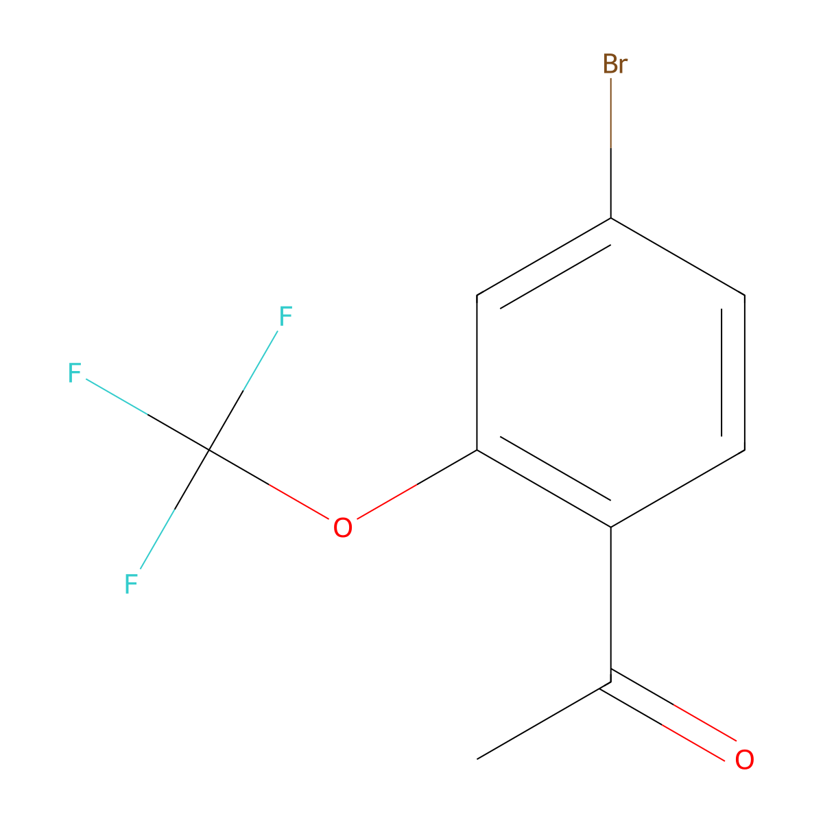 1-(4-Bromo-2-(trifluoromethoxy)phenyl)ethanone molecular structure, CAS 1616930-79-0