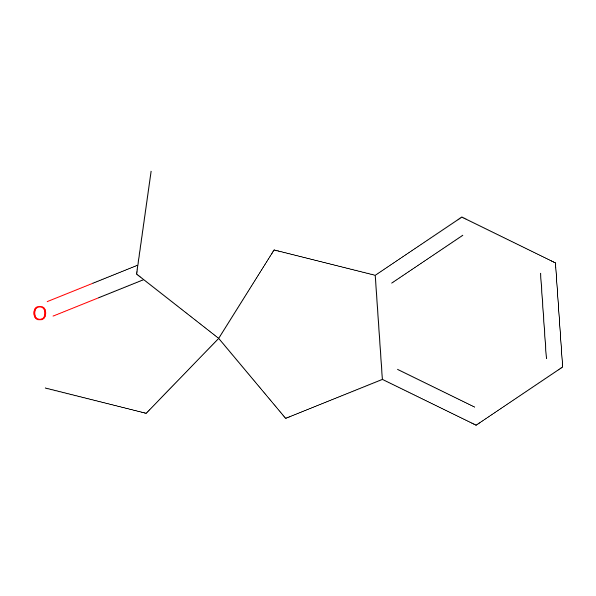 1-(2-Ethyl-2,3-dihydro-1H-inden-2-yl)ethanone molecular structure, CAS 161695-23-4