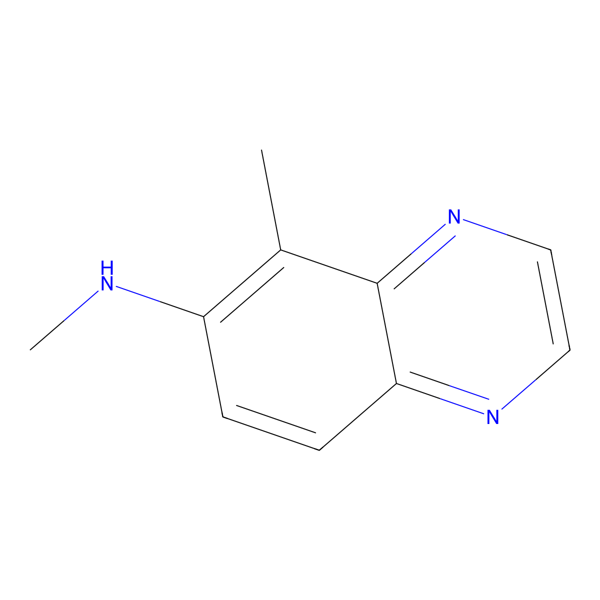 6-Quinoxalinamine, N,5-dimethyl- molecular structure, CAS 161696-98-6