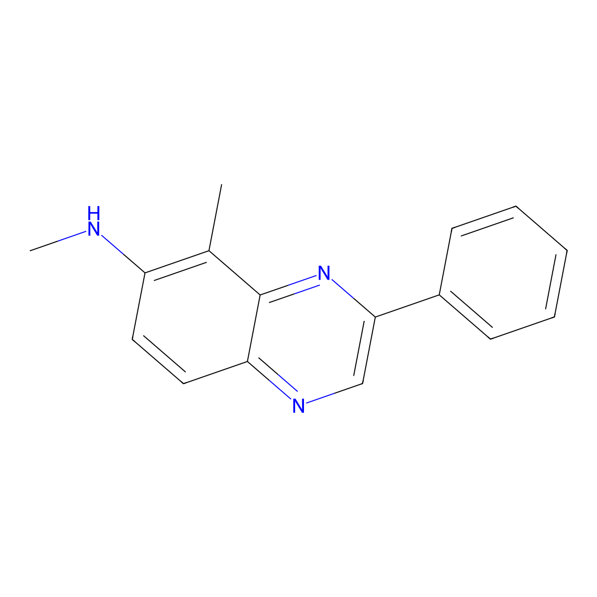 6-Quinoxalinamine, N,5-dimethyl-3-phenyl- molecular structure, CAS 161697-02-5
