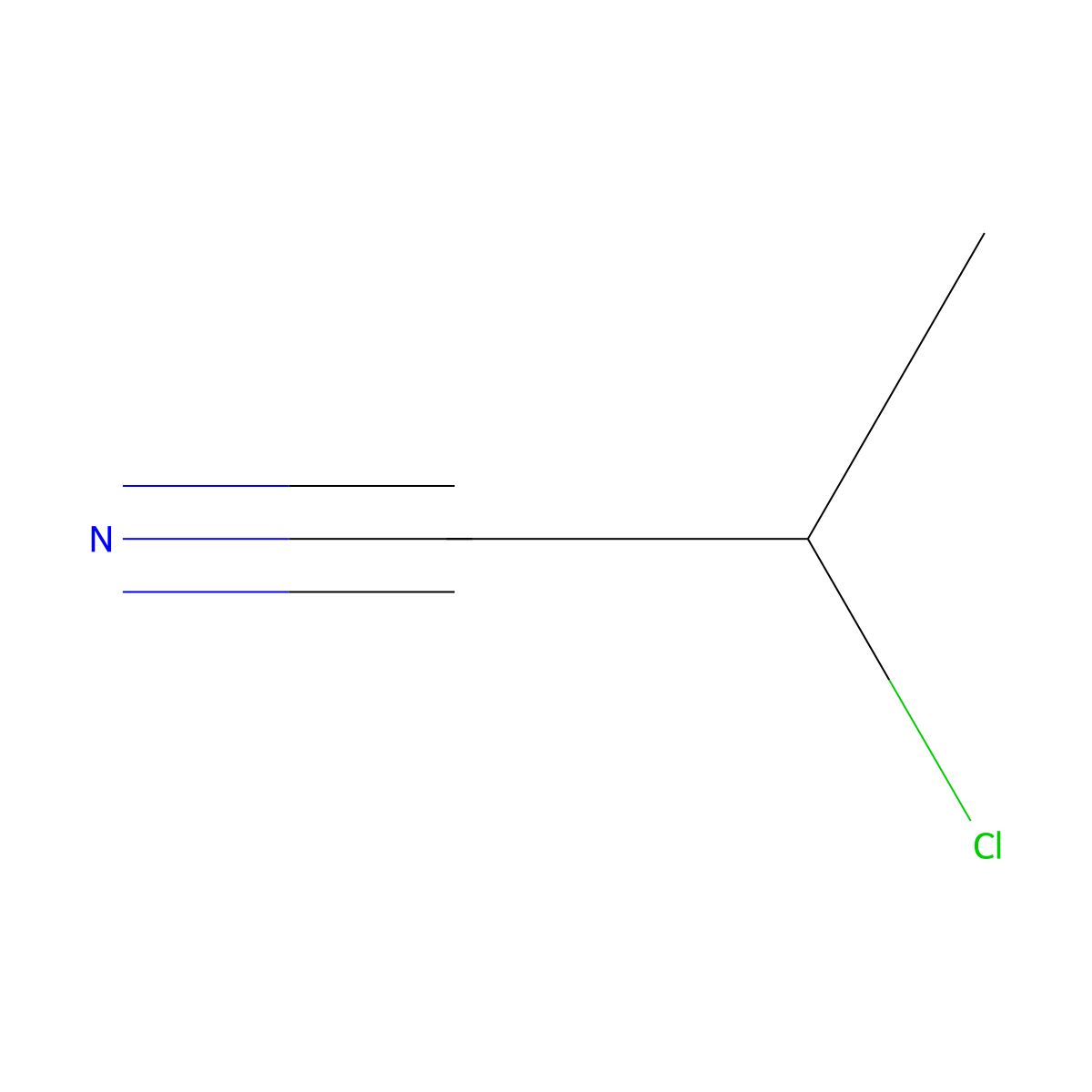 2-Chloropropionitrile molecular structure, CAS 1617-17-0