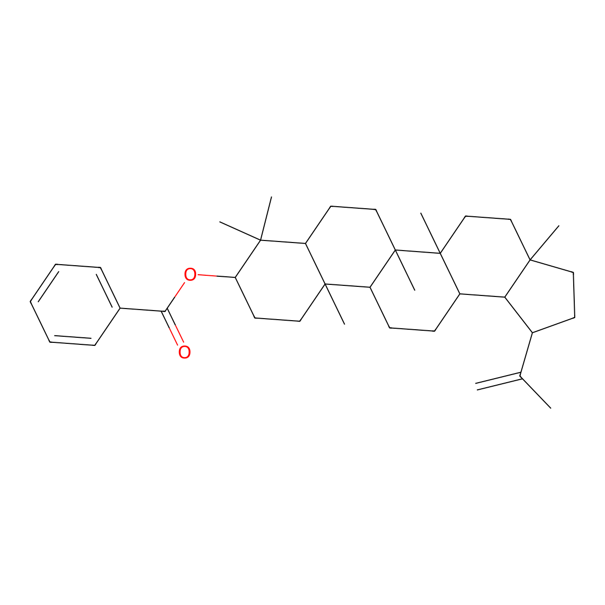 Lupeol benzoate molecular structure, CAS 1617-69-2