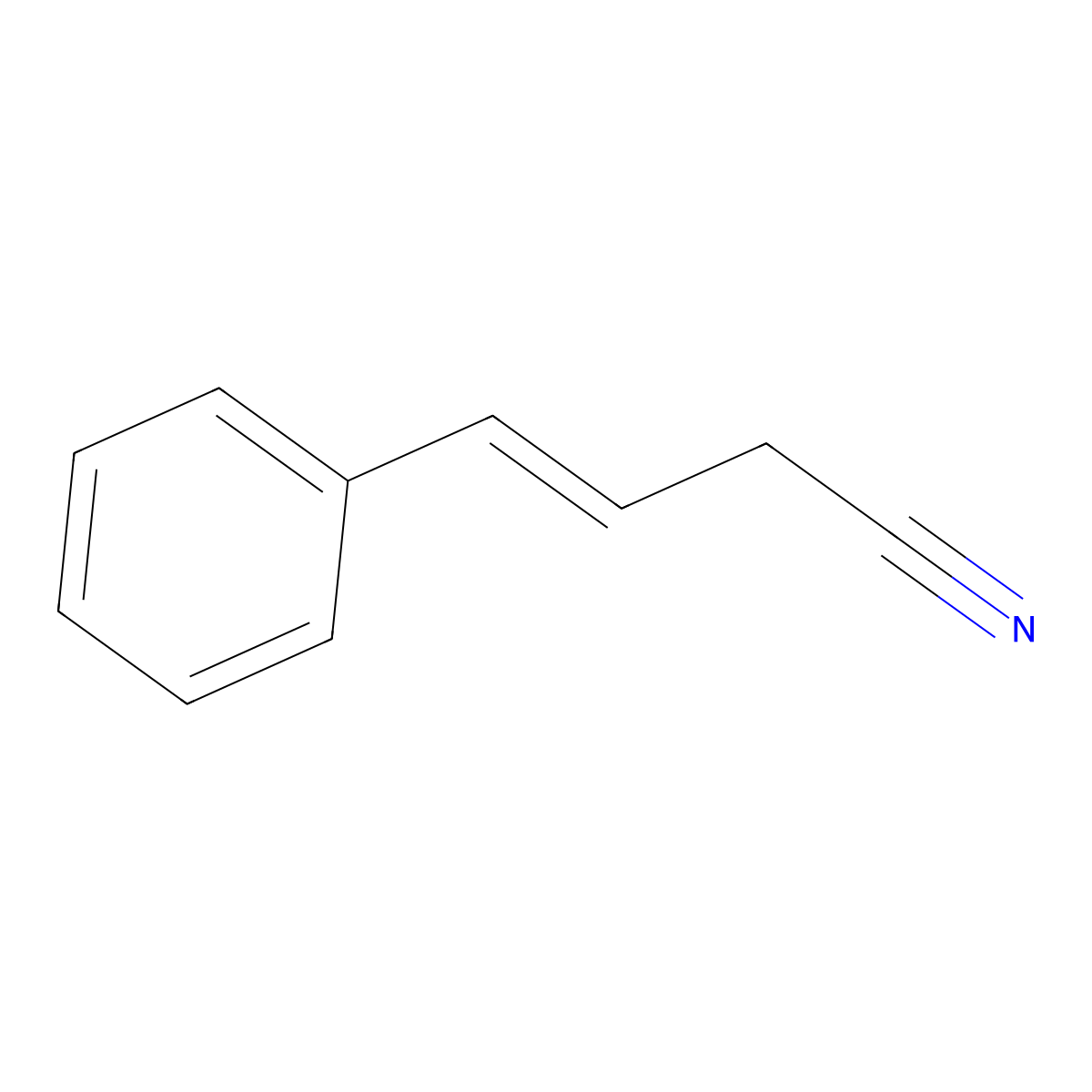 Styrene-acetonitrile molecular structure, CAS 16170-45-9