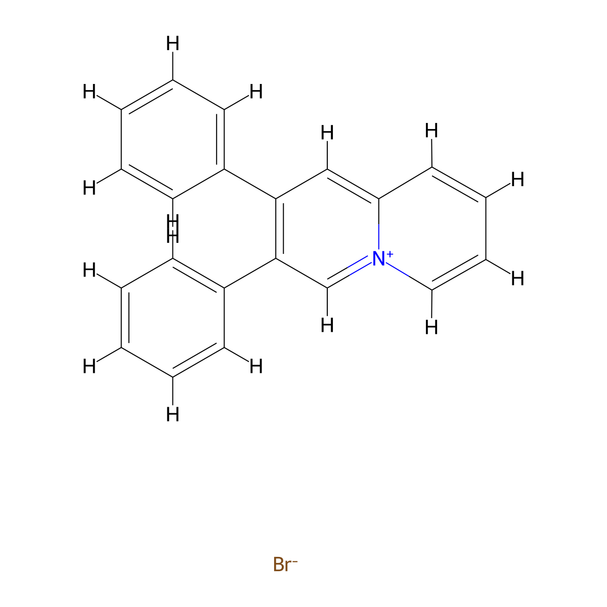 2,3-Diphenylquinoliziniumbromide molecular structure, CAS 16171-40-7