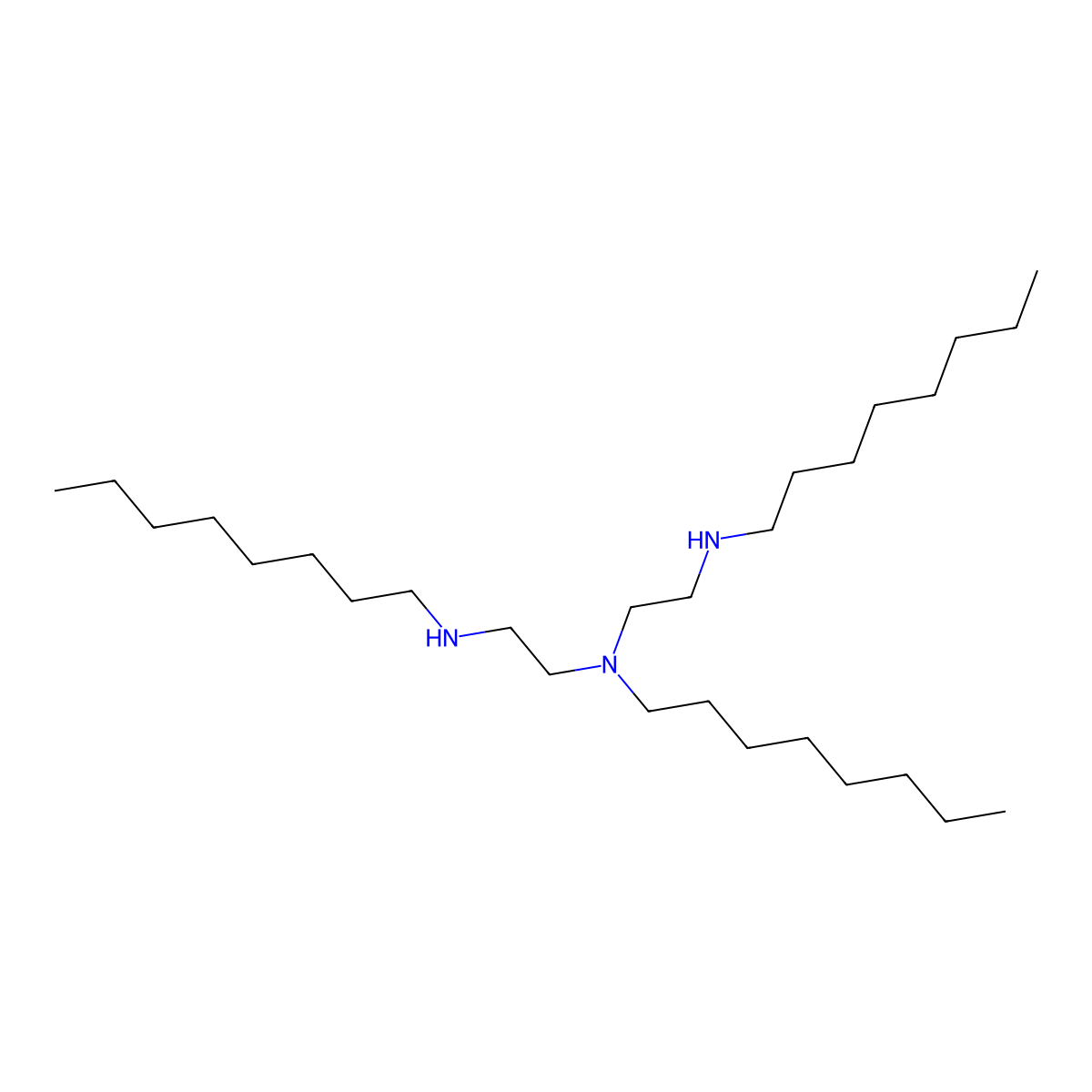 1,2-Ethanediamine, N1,N2-dioctyl-N1-(2-(octylamino)ethyl)- molecular structure, CAS 16171-74-7