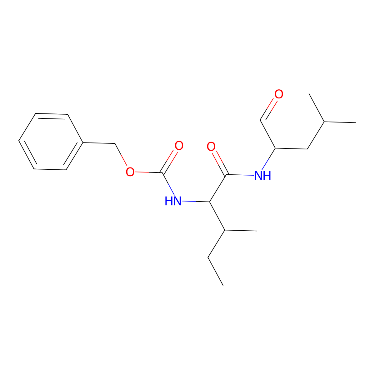 Z-Ile-Leu-aldehyde molecular structure, CAS 161710-10-7