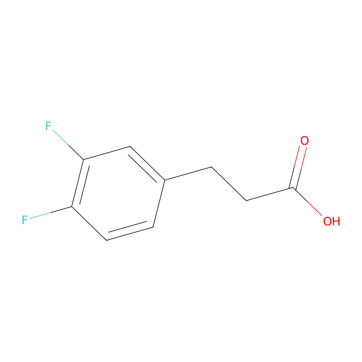 3,4-Difluorohydrocinnamic acid molecular structure, CAS 161712-75-0