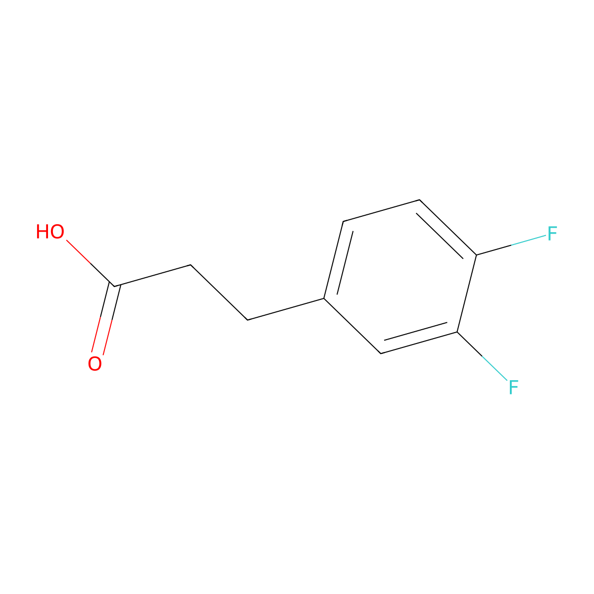 3,4-Difluorohydrocinnamic acid molecular structure, CAS 161712-75-0
