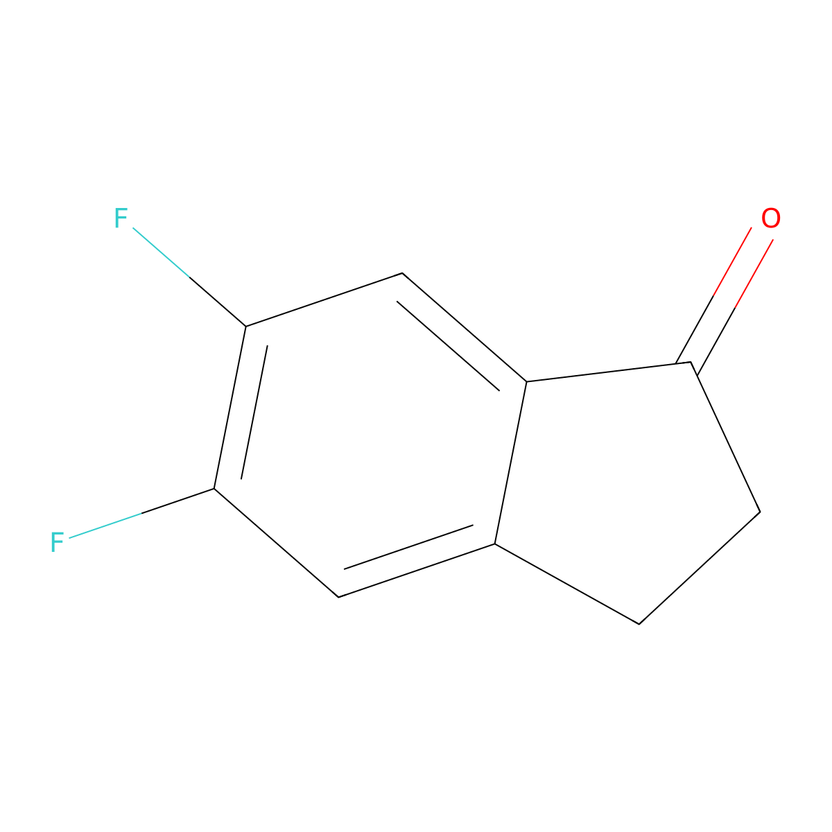 5,6-Difluoro-1-indanone molecular structure, CAS 161712-77-2