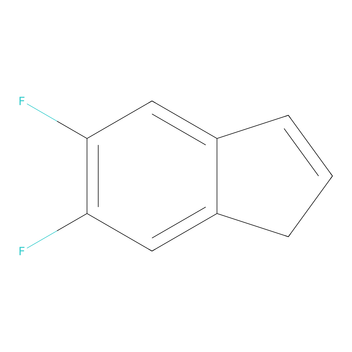 5,6-Difluoro-1H-indene molecular structure, CAS 161712-78-3
