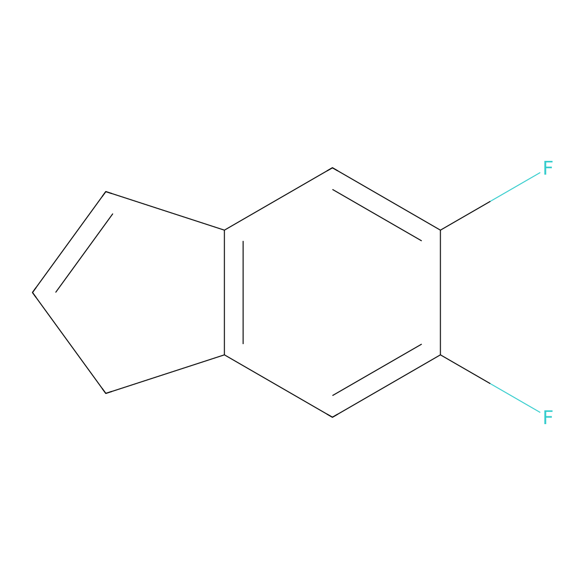 5,6-Difluoro-1H-indene molecular structure, CAS 161712-78-3