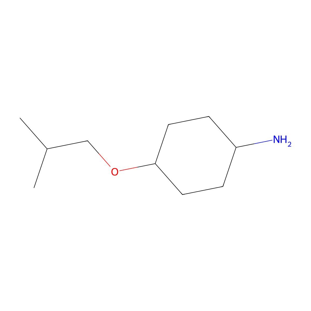 Trans-4-isobutoxycyclohexanamine molecular structure, CAS 161715-67-9